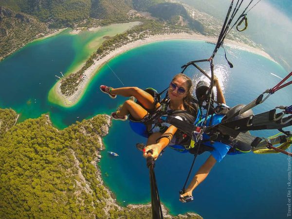 Paragliding Olympos From Antalya море